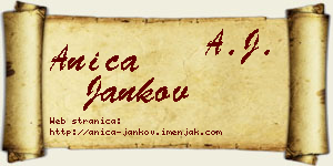 Anica Jankov vizit kartica